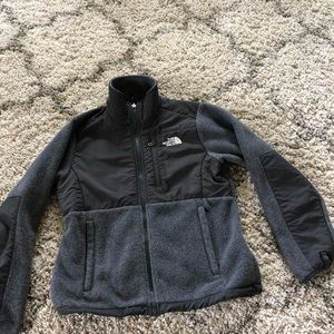 Gray North Face jacket
